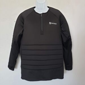 Fortress Womens Large Black Puffer Coat BasePro 1/4 Zip Quarter All Weather Gear